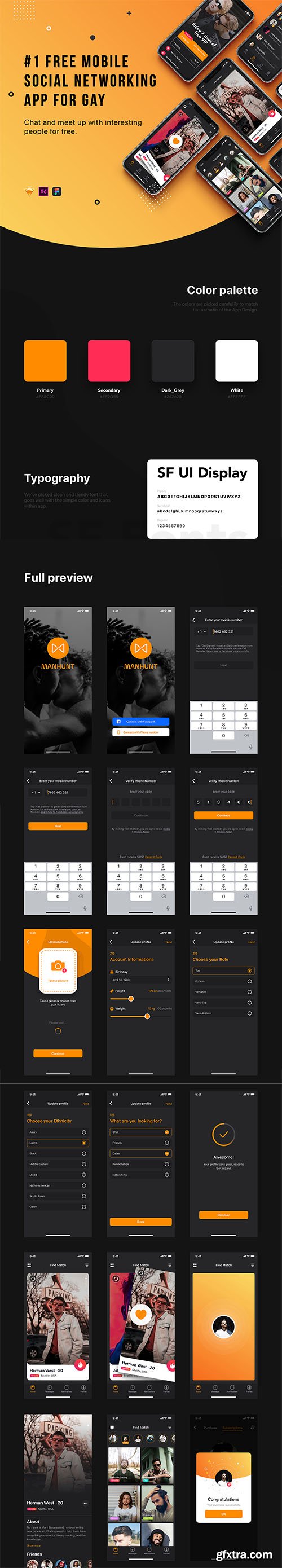 ManHunt - Dating app UI Kit ManHunt - Dating app UI Kit