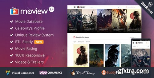 ThemeForest - Moview v2.7 - Responsive Film/Video DB & Review Theme - 14990869