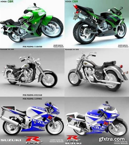 Motorcycle collection 3d models