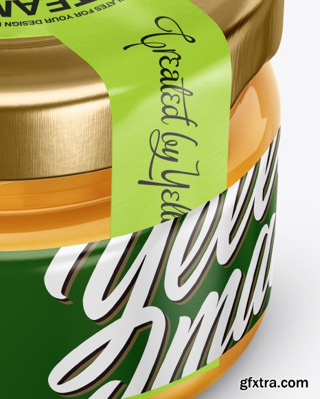 Glass Jar with Honey Mockup 51023