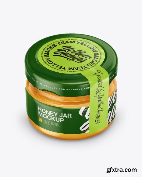 Glass Jar with Honey Mockup 51023