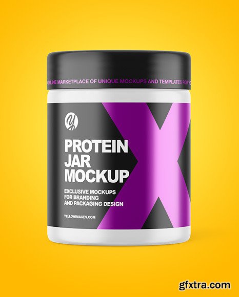 Matte Protein Jar Mockup 51016