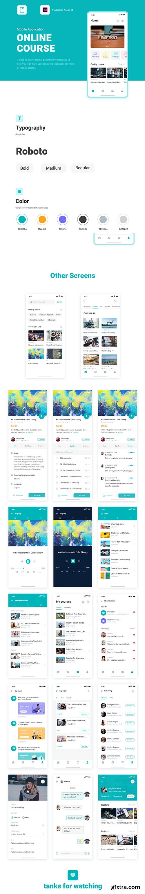 online courses UI Kit