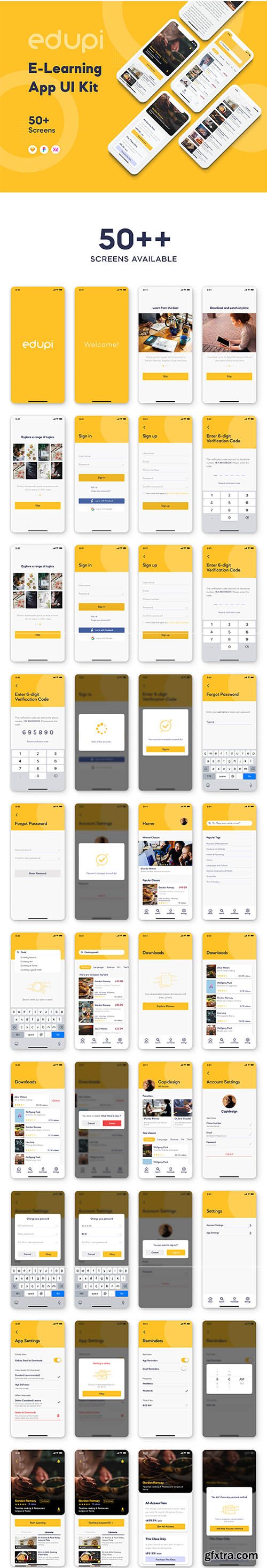 Edupi - E-Learning App UI Kit Edupi - E-Learning App UI Kit