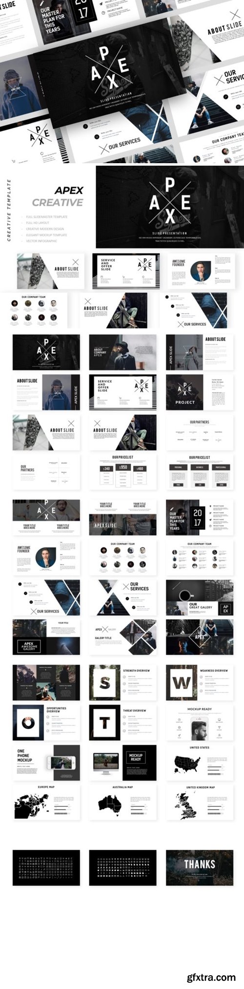 Apex Creative Powerpoint, Keynote and Google Slides Templates