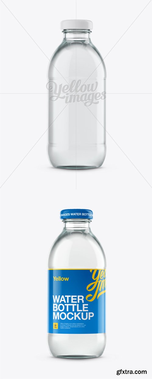 Glass Water Bottle Mockup 12175 Glass Water Bottle Mockup 12175