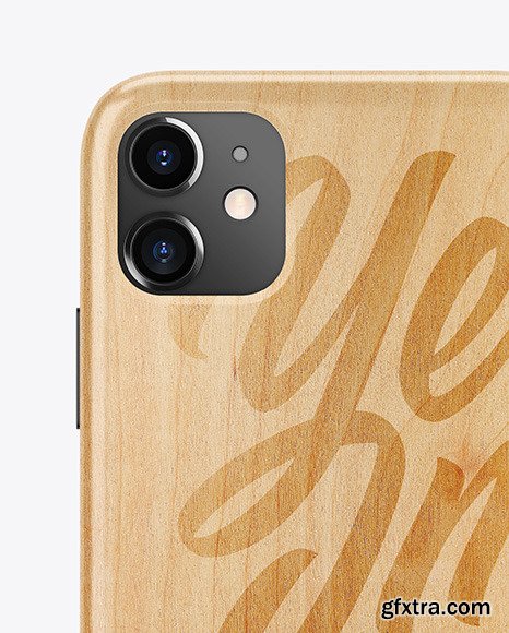 iPhone 11 White Wooden Case Mockup 51665