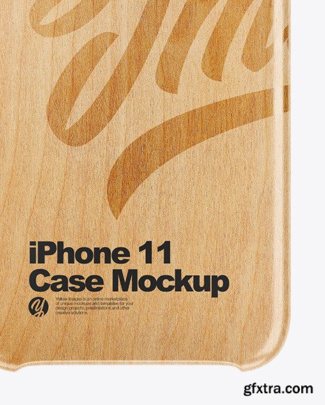 iPhone 11 White Wooden Case Mockup 51665
