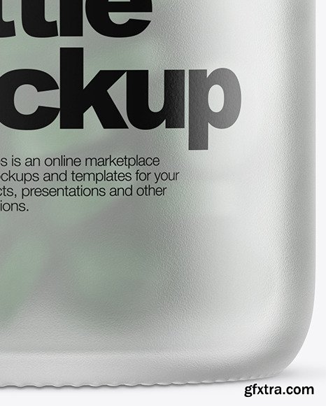 Frosted Glass Bottle With Pills Mockup 51650