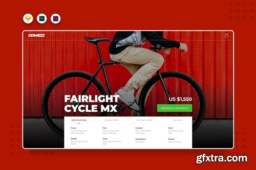DailyUI.V5 Bike Product Detail Website Landing