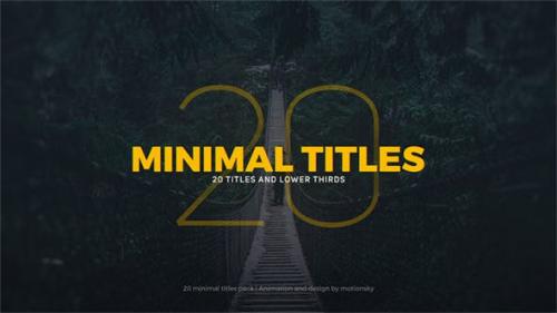 Videohive - Minimal Titles