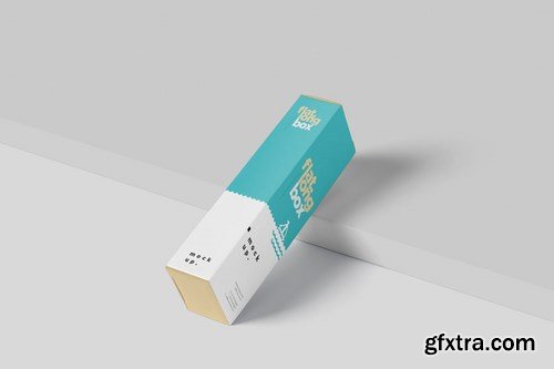 Box Mockup Set - Flat Long Rectangle