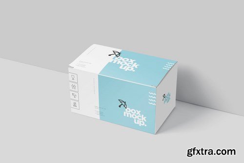Box Mockup Set - Wide Rectangle Big Size