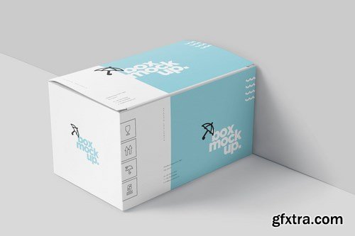 Box Mockup Set - Wide Rectangle Big Size