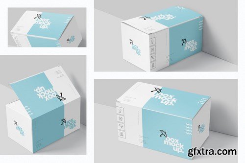Box Mockup Set - Wide Rectangle Big Size