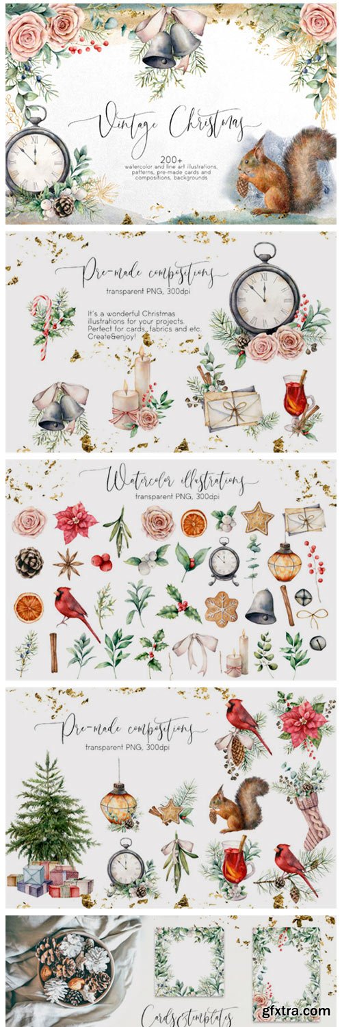Vintage Christmas. Graphic Collection 2013909