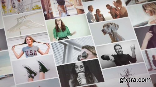 Videohive Video Wall Mosaic Logo Reveal Intro 25024089