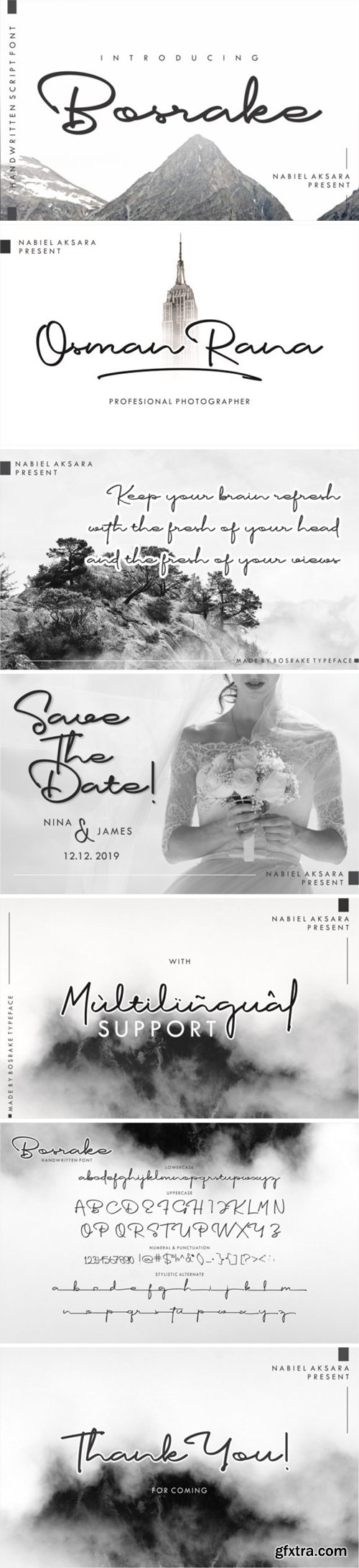 Bosrake Font