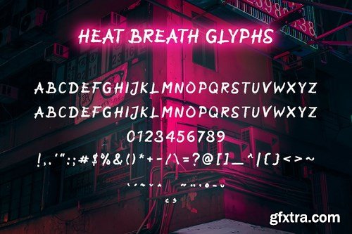 Heat Breath - Brush Texture Font