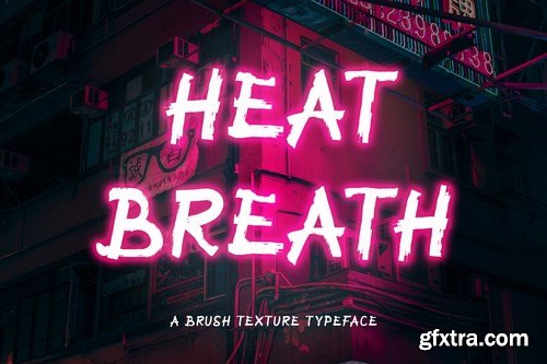 Heat Breath - Brush Texture Font