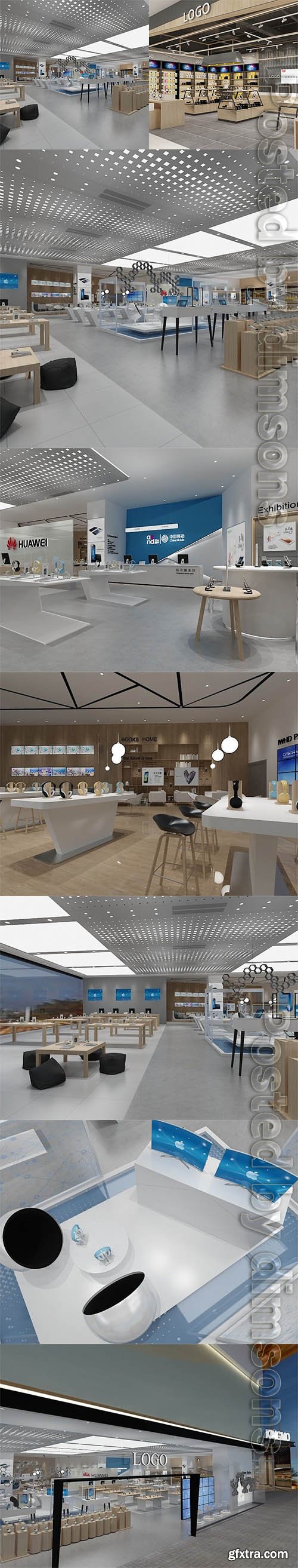 Cgtrader - Collection of Phone Shop 1and 2 3D model