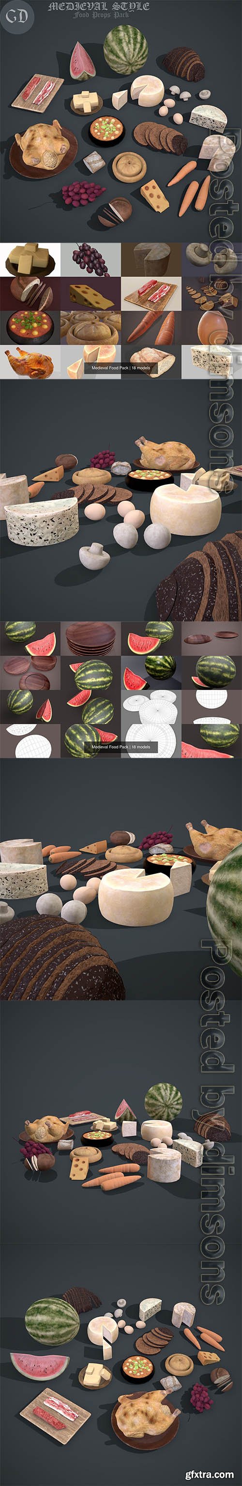 Cgtrader - Medieval Food Pack 3D Model Collection