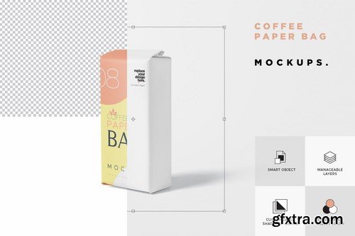 Coffee Paper Bag Mockup Set