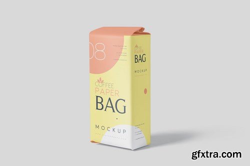 Coffee Paper Bag Mockup Set