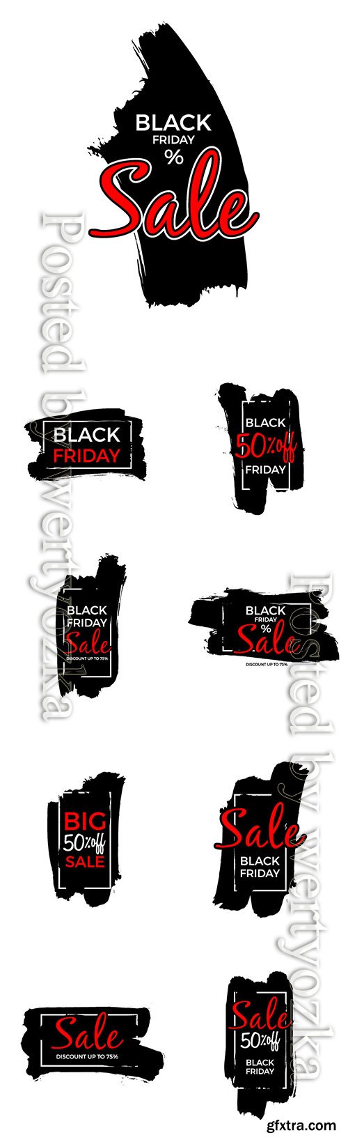 Black friday sale vector poster or label design
