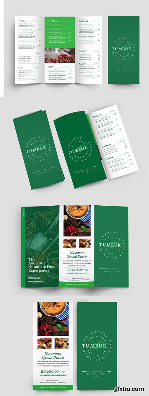 Restaurant Trifold Menu