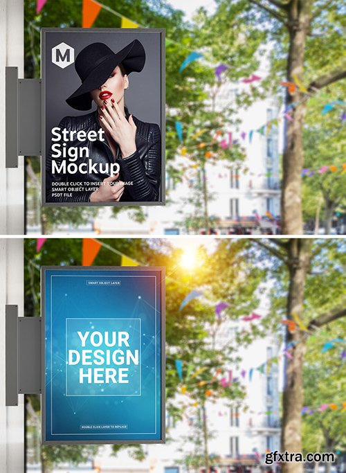 Billboard on Wall Mockup 302985620 Billboard on Wall Mockup 302985620