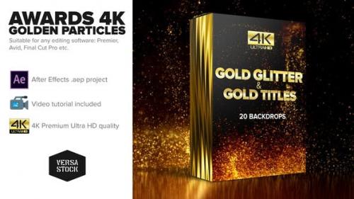 Videohive - Awards 4K Golden Glitter Particles Titles