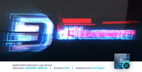 Videohive - Digital Glitch Distortion Logo Reveal