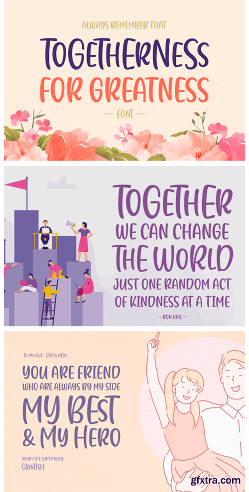 Togetherness for Greatness Font