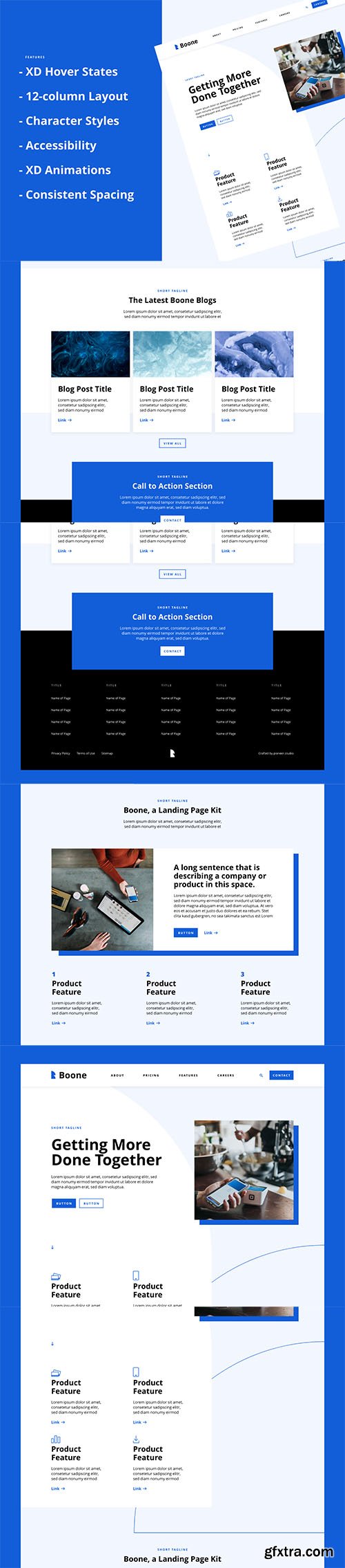 Boone – XD Landing Page Template Boone – XD Landing Page Template