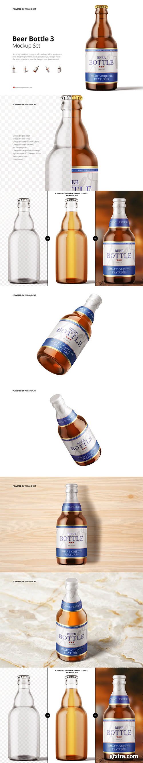 Steinie Beer Bottle Mock-up