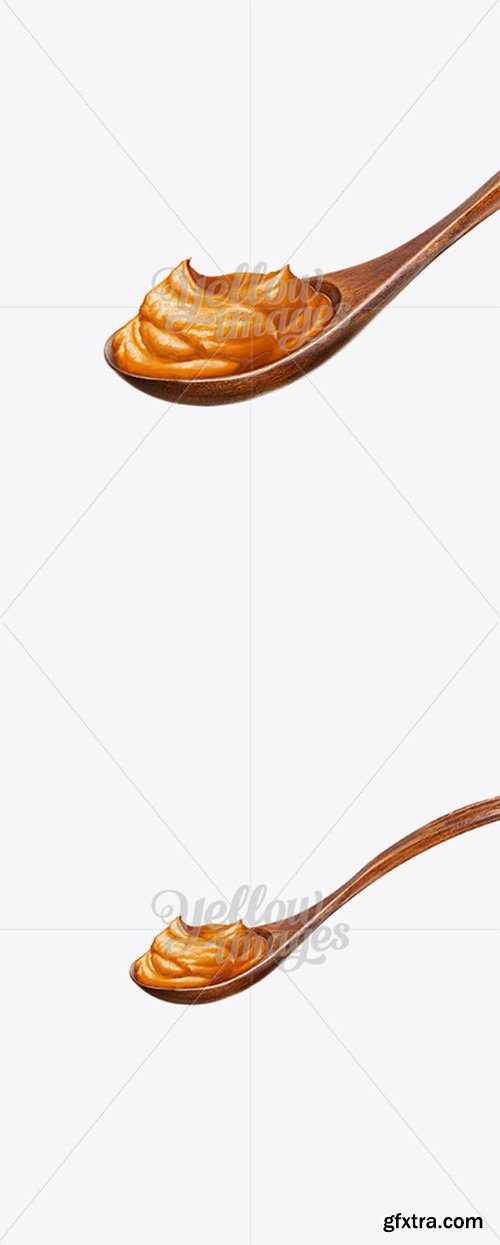 Wooden Spoon With Sweet Orange Potatoe Puree 10165