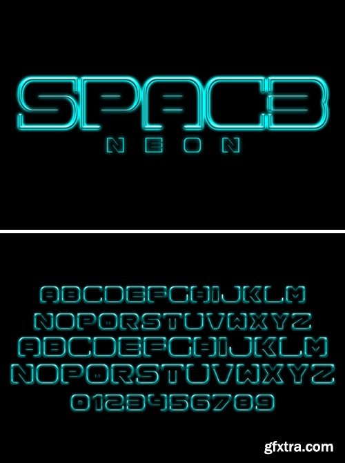 Spac3 Neon Font