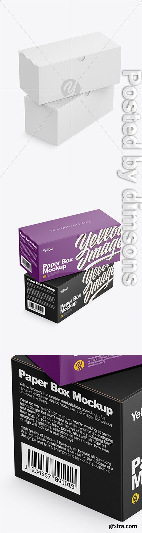 Two Paper Boxes Mockup 49170