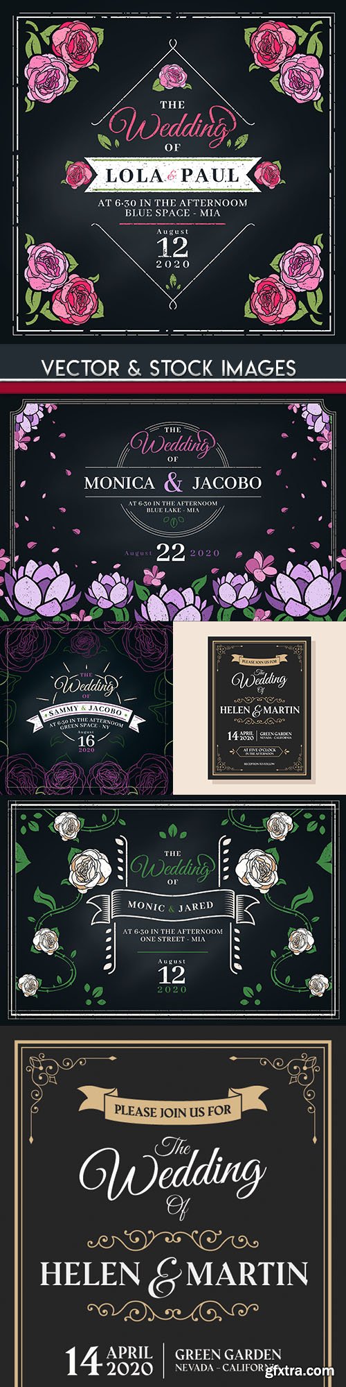 Wedding invitation and decorative design elements 2