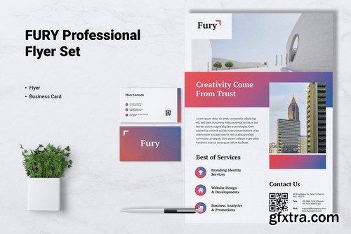 FURY Creative Agency Flyer & Business Card FURY Creative Agency Flyer & Business Card