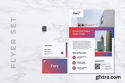FURY Creative Agency Flyer & Business Card FURY Creative Agency Flyer & Business Card
