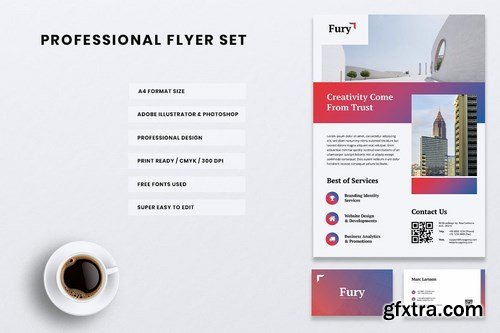 FURY Creative Agency Flyer & Business Card FURY Creative Agency Flyer & Business Card