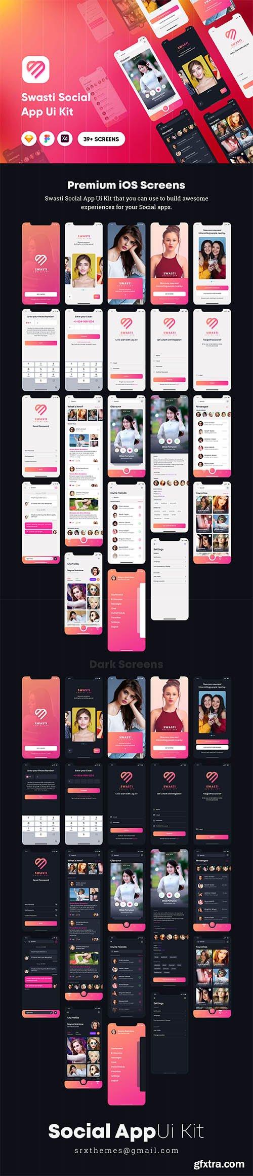 Swasti - Social App Ui Kit Sketch Template Swasti - Social App Ui Kit Sketch Template