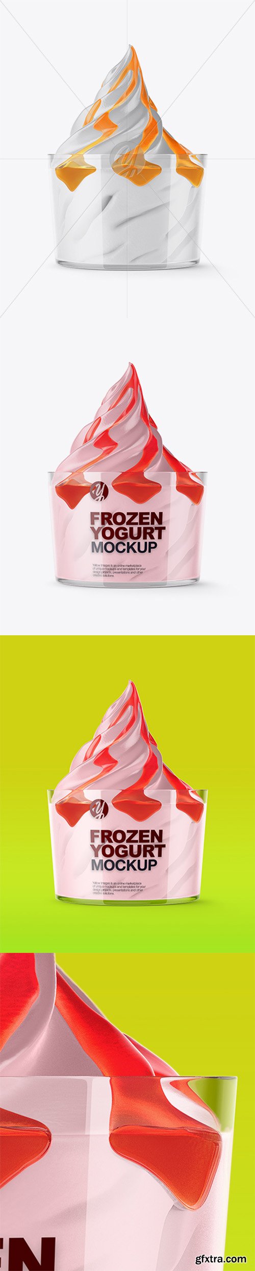 Cup With Frozen Yogurt Mockup 25332 Cup With Frozen Yogurt Mockup 25332