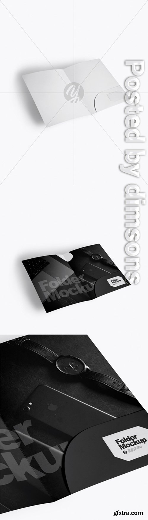 Opened Paper Folder Mockup 24633