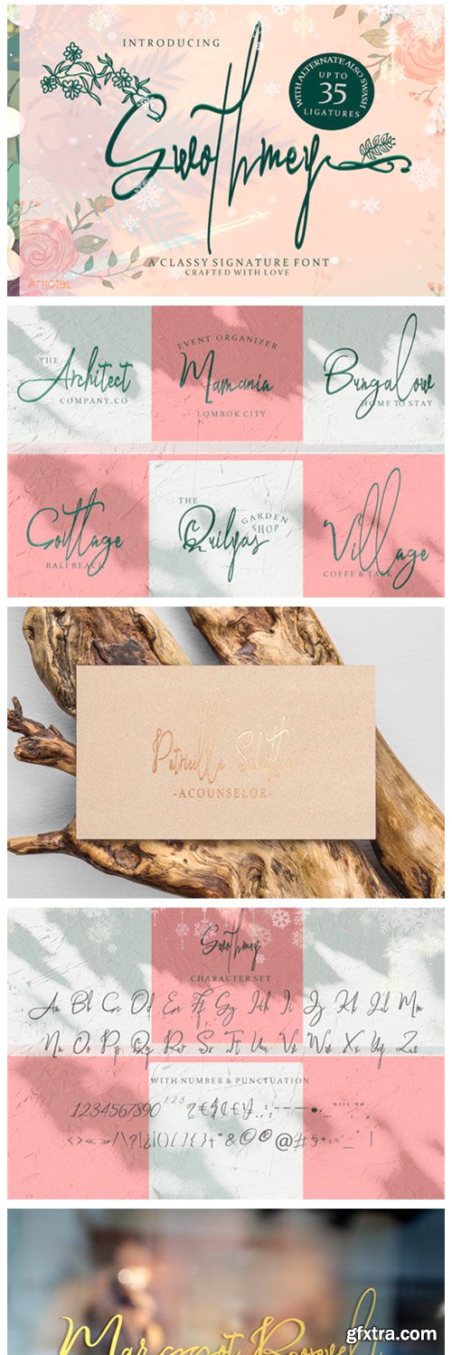 Gwothmey Font Gwothmey Font