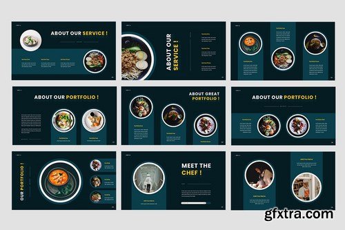 Azeena - Asian Food Powerpoint Google Slides and Keynote Templates