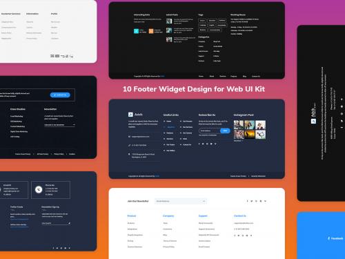 10 Footer Widget Design for Web-UI Kit - 10-footer-widget-design-for-web-ui-kit