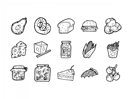 105 Food Hand-drawn Icons - 105-food-hand-drawn-icons